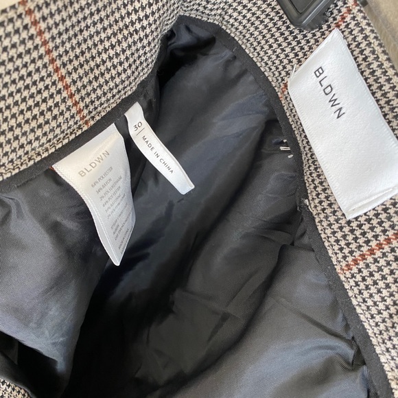 Cropped Plaid & Herringbone Pant - Picture 2 of 4